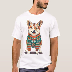Warmer und schwammiger Weihnachtshund T-Shirt