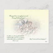 Warmer Urlaub Gruß mit Vers Feiertagspostkarte (Rückseite)