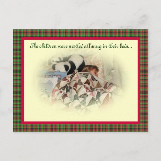 Warmer Urlaub Gruß mit Vers Feiertagspostkarte (Vorderseite)