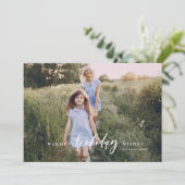 Warmer Urlaub wünscht Weihnachtskarte Feiertagskarte (Stehend Vorderseite)