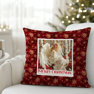 Warmer viktorianischer Engel Weihnachtsgeschenkkis Kissen