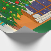 WARMER WEIHNACHTSBAUM BAUM DESIGN GESCHENKPAPIER (Ecke)