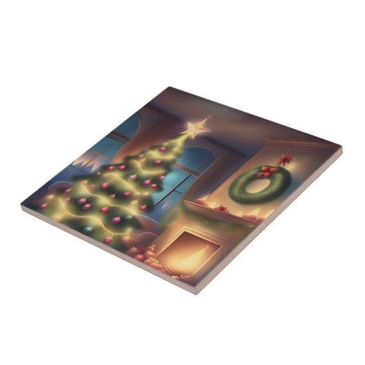 Warmer Weihnachtsbaum Fliese (Seite)