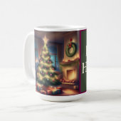 Warmer Weihnachtsbaum Kaffeetasse (Vorderseite Links)