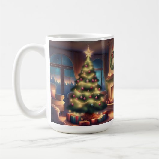 Warmer Weihnachtsbaum Kaffeetasse (Links)