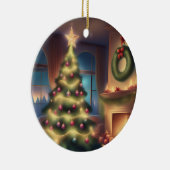 Warmer Weihnachtsbaum Keramik Ornament (Rechts)