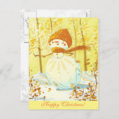 Warmer Winter Feiertagspostkarte (Vorne/Hinten)