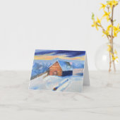 Warmer Winter Karte (Gelbe Blume)