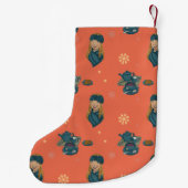 Warmer Winter mit heißem Tee und Gebäck Kleiner Weihnachtsstrumpf (Rückseite)