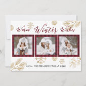 Warmer Winter wünscht 3 Fotomaterial Feiertagskarte (Vorderseite)