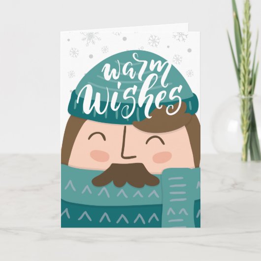 Warmer Winter wünscht einen angenehmen Urlaub Karte (Vorderseite)