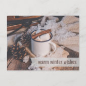 Warmer Winter wünscht Geschäftsfreude Feiertagspostkarte (Vorderseite)
