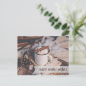 Warmer Winter wünscht Geschäftsfreude Feiertagspostkarte (Stehend Vorderseite)