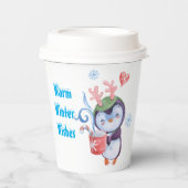 Warmer Winter wünscht Papiertasse Pappbecher (Vorderseite)