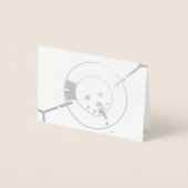 Warmer Winter wünscht Snowman Grußkarte Folienkarte (Vorderseite)