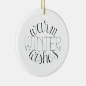 Warmer Winter wünscht Weihnachtsschmuck (Rechts)