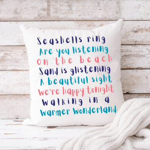 Warmer Wonderland Tropical Typografy Weihnachten Kissen
