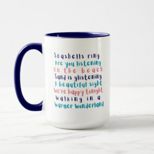 Warmer Wonderland Tropical Typografy Weihnachten Tasse