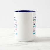 Warmer Wonderland Tropical Typografy Weihnachten Tasse (Zentrum)