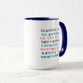 Warmer Wonderland Tropical Typografy Weihnachten Tasse (VorderseiteRechts)