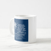 Wärmerer Wunderland-Strand-Palmen-Weihnachten Kaffeetasse (Vorderseite Links)