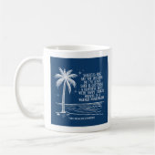 Wärmerer Wunderland-Strand-Palmen-Weihnachten Kaffeetasse (Links)