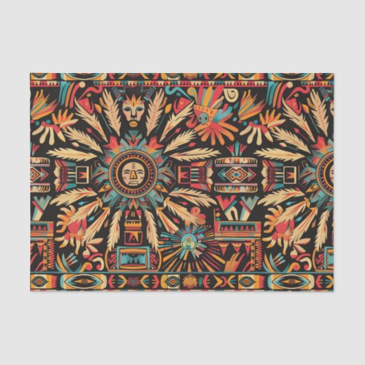 Warmes Beige Dekorationspapier "Aztec Dream" Seidenpapier (Vorderseite)