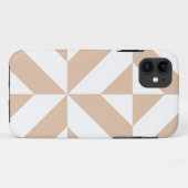 Warmes Beige Geometric Deko Cube Pattern Case-Mate iPhone Hülle (Rückseite (Horizontal))