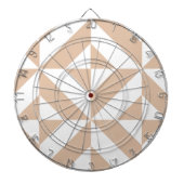 Warmes Beige Geometric Deko Cube Pattern Dartscheibe (vorne)