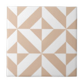 Warmes Beige Geometric Deko Cube Pattern Fliese (Vorderseite)