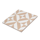 Warmes Beige Geometric Deko Cube Pattern Fliese (Seite)