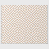 Warmes Beige Geometric Deko Cube Pattern Geschenkpapier (Flach)