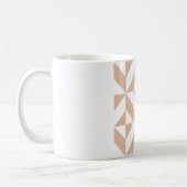 Warmes Beige Geometric Deko Cube Pattern Kaffeetasse (Links)