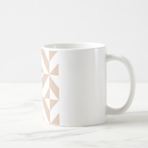 Warmes Beige Geometric Deko Cube Pattern Kaffeetasse