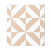 Warmes Beige Geometric Deko Cube Pattern Notizblock (Vorderseite)