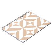 Warmes Beige Geometric Deko Cube Pattern Notizblock (Linke Seite)