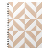 Warmes Beige Geometric Deko Cube Pattern Notizblock (Vorderseite)