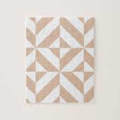 Warmes Beige Geometric Deko Cube Pattern Puzzle (Vertikal)