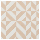 Warmes Beige Geometric Deko Cube Pattern Stoff (Nahaufnahme)