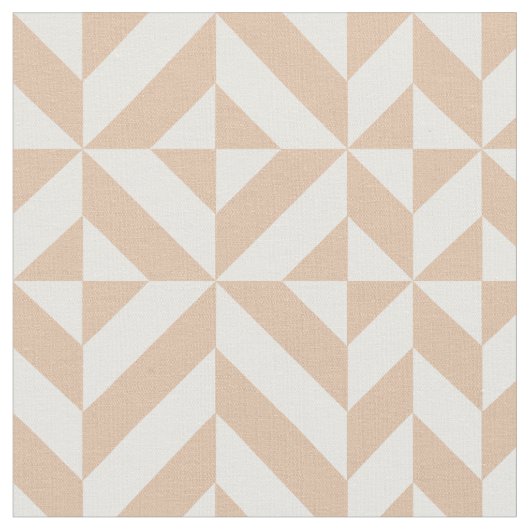 Warmes Beige Geometric Deko Cube Pattern Stoff (Nahaufnahme)