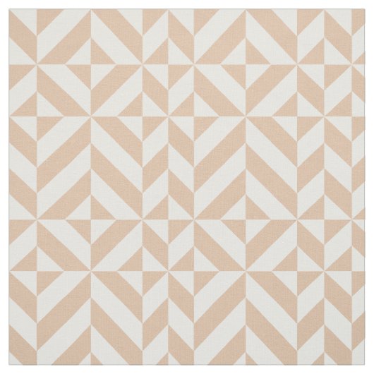 Warmes Beige Geometric Deko Cube Pattern Stoff (Muster)