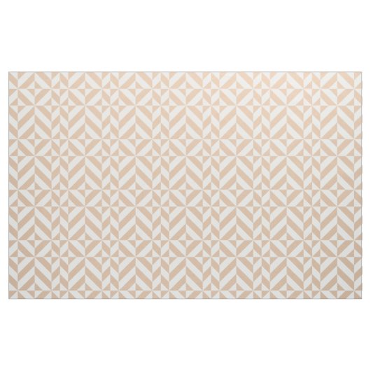 Warmes Beige Geometric Deko Cube Pattern Stoff (Fat Quarter (45,7 x 55,9 cm))
