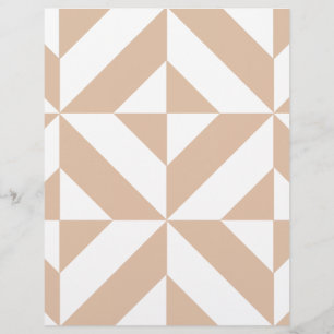 Warmes Beige Geometric Deko Cube Scrapbook Paper