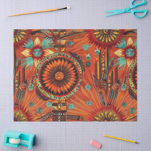 Warmes Beige "Intricate Echoes" Kunsthandwerkpapie Seidenpapier (Basteln)