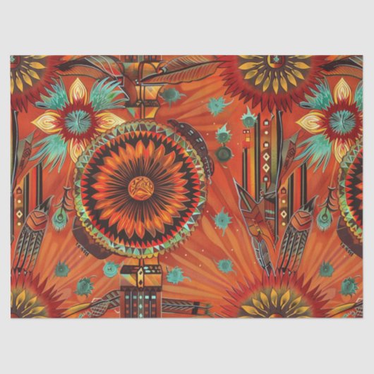 Warmes Beige "Intricate Echoes" Kunsthandwerkpapie Seidenpapier (Vorderseite)