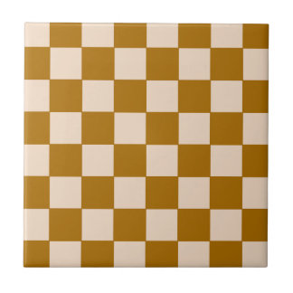 Warmes Beige-Schachbrettmuster Fliese