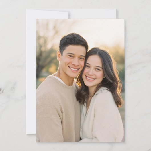 Warmes Beige Unbefangene Fotografie Einladung (Vorderseite)