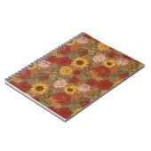 Warmes Blumenmuster-Notizbuch Notizblock (Linke Seite)