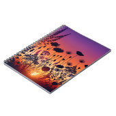 Warmes Blumenmuster-Notizbuch Notizblock (Linke Seite)