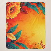 Warmes botanisches Blut Sherpadecke (Vorderseite)